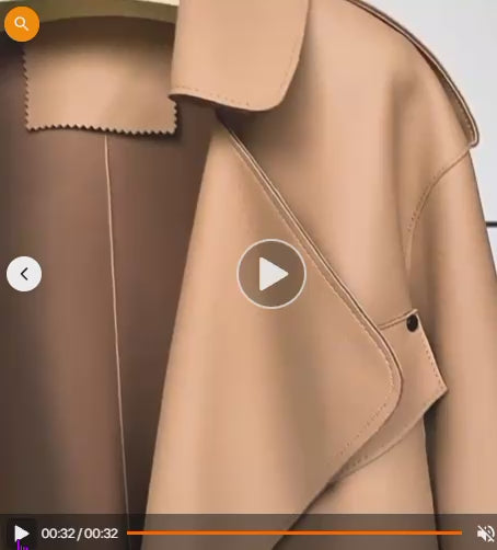 Women's Cropped Sheepskin Leather Bomber Jacket | Windia
