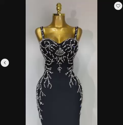 Women's Bodycon V-Neck Beading Maxi Dress | Windia