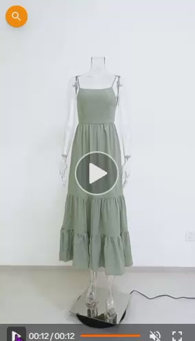 Women's Cotton Sleeveless Maxi Dress | Bohemian Beach Vacation Dress