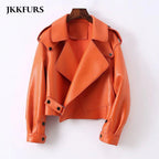 Sheepskin Leather Bomber Jacket XS Windia