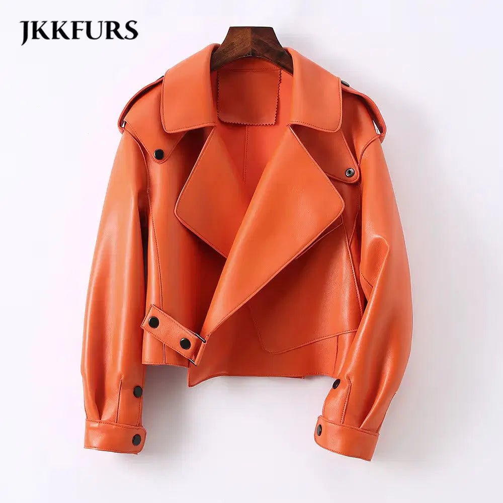 Sheepskin Leather Bomber Jacket XS Windia