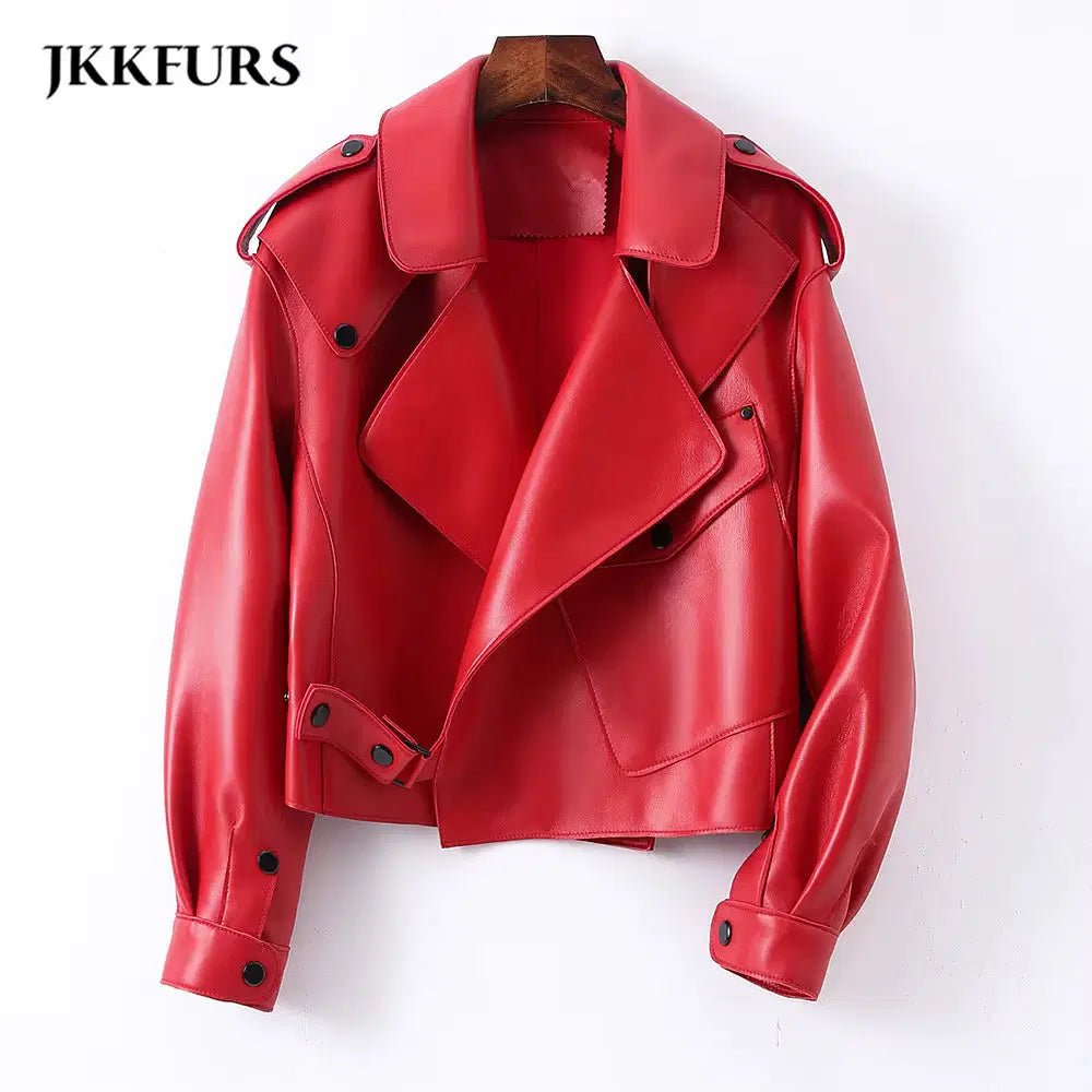 Sheepskin Leather Bomber Jacket XS Windia