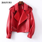 Sheepskin Leather Bomber Jacket XS Windia