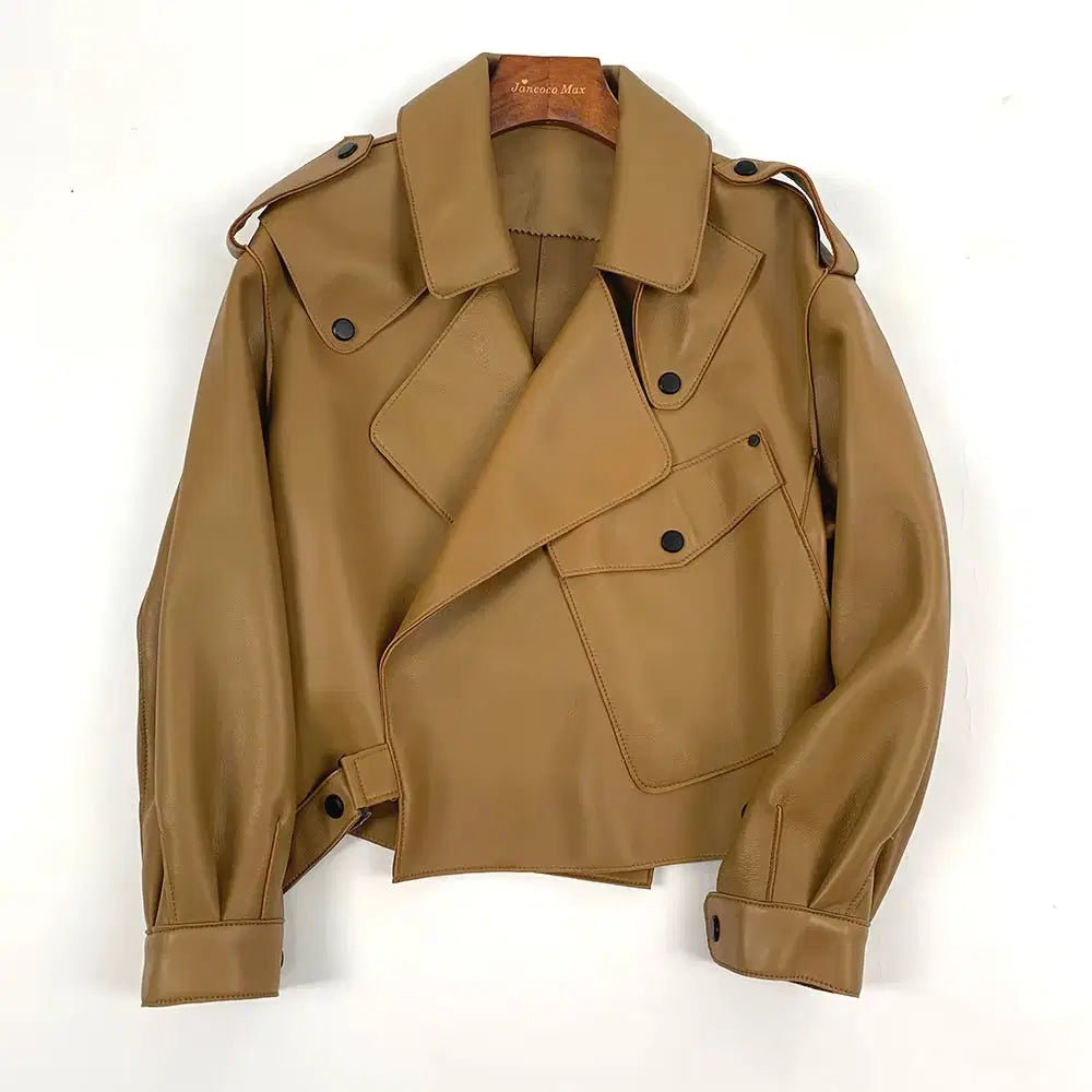 Sheepskin Leather Bomber Jacket XS Windia