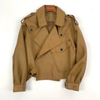 Sheepskin Leather Bomber Jacket XS Windia