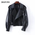 Sheepskin Leather Bomber Jacket XS Windia