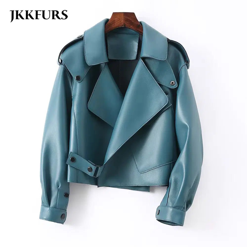 Sheepskin Leather Bomber Jacket XS Windia