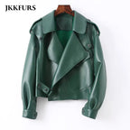 Sheepskin Leather Bomber Jacket XS Windia