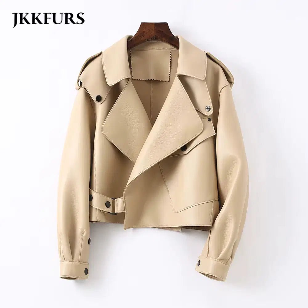 Sheepskin Leather Bomber Jacket XS Windia