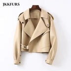 Sheepskin Leather Bomber Jacket XS Windia