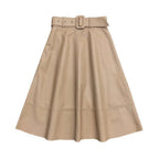 Spring New Fashion Long Leather Skirt – High Waist Real Leather Skirt for Women M Windia