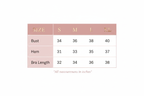 Windia Size Chart