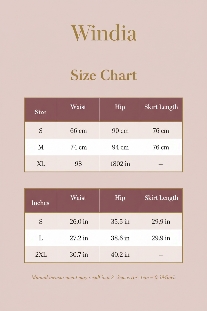 Windia Size Chart Women's Genuine Leather Long Skirt | High-Waist A-Line Sheepskin Midi Skirt