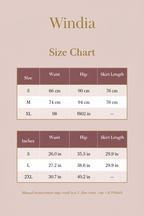 Windia Size Chart Women's Genuine Leather Long Skirt | High-Waist A-Line Sheepskin Midi Skirt