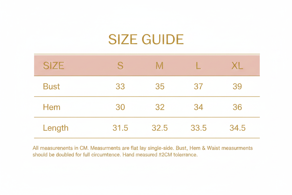 Windia Size Guide