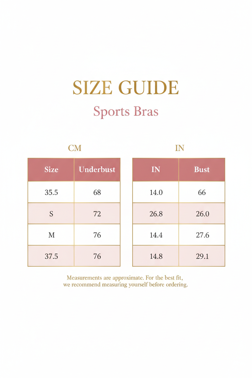 Windia Sports Bra Size Chart