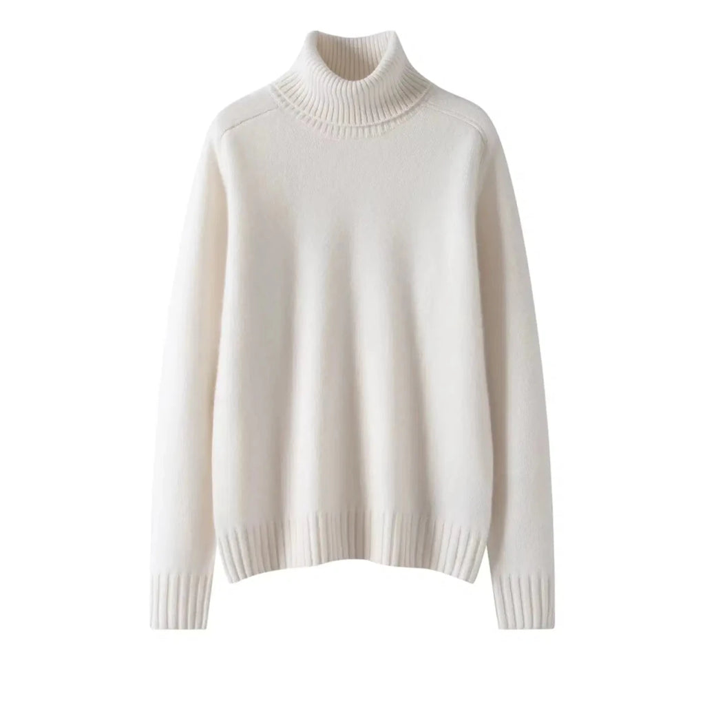 Women's 100% Cashmere Pullover Sweater with Turn-Down Collar 3XL Windia