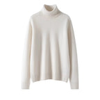 Women's 100% Cashmere Pullover Sweater with Turn-Down Collar S Windia