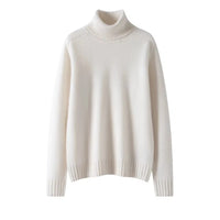 Women's 100% Cashmere Pullover Sweater with Turn-Down Collar S Windia