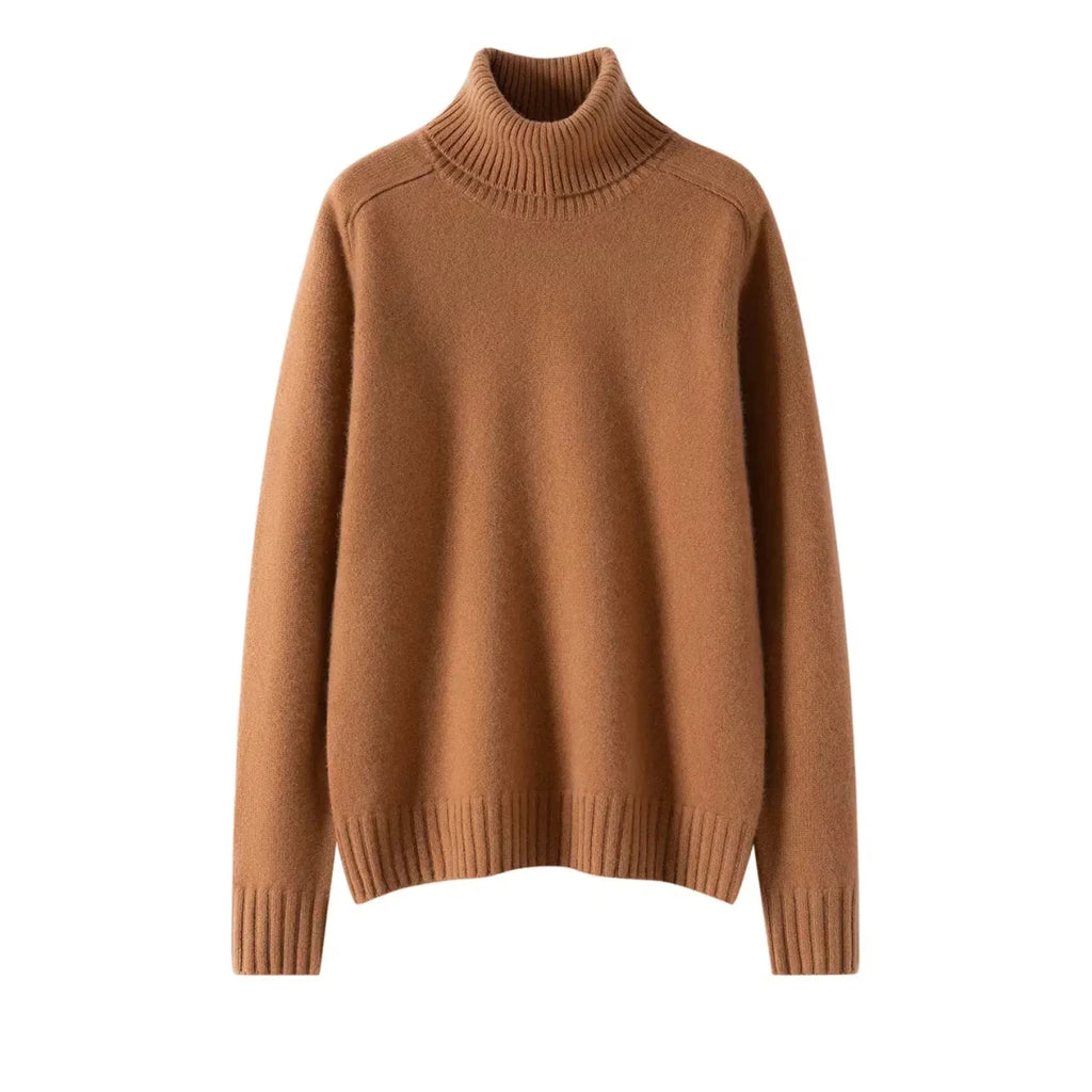 Women's 100% Cashmere Pullover Sweater with Turn-Down Collar 3XL Windia