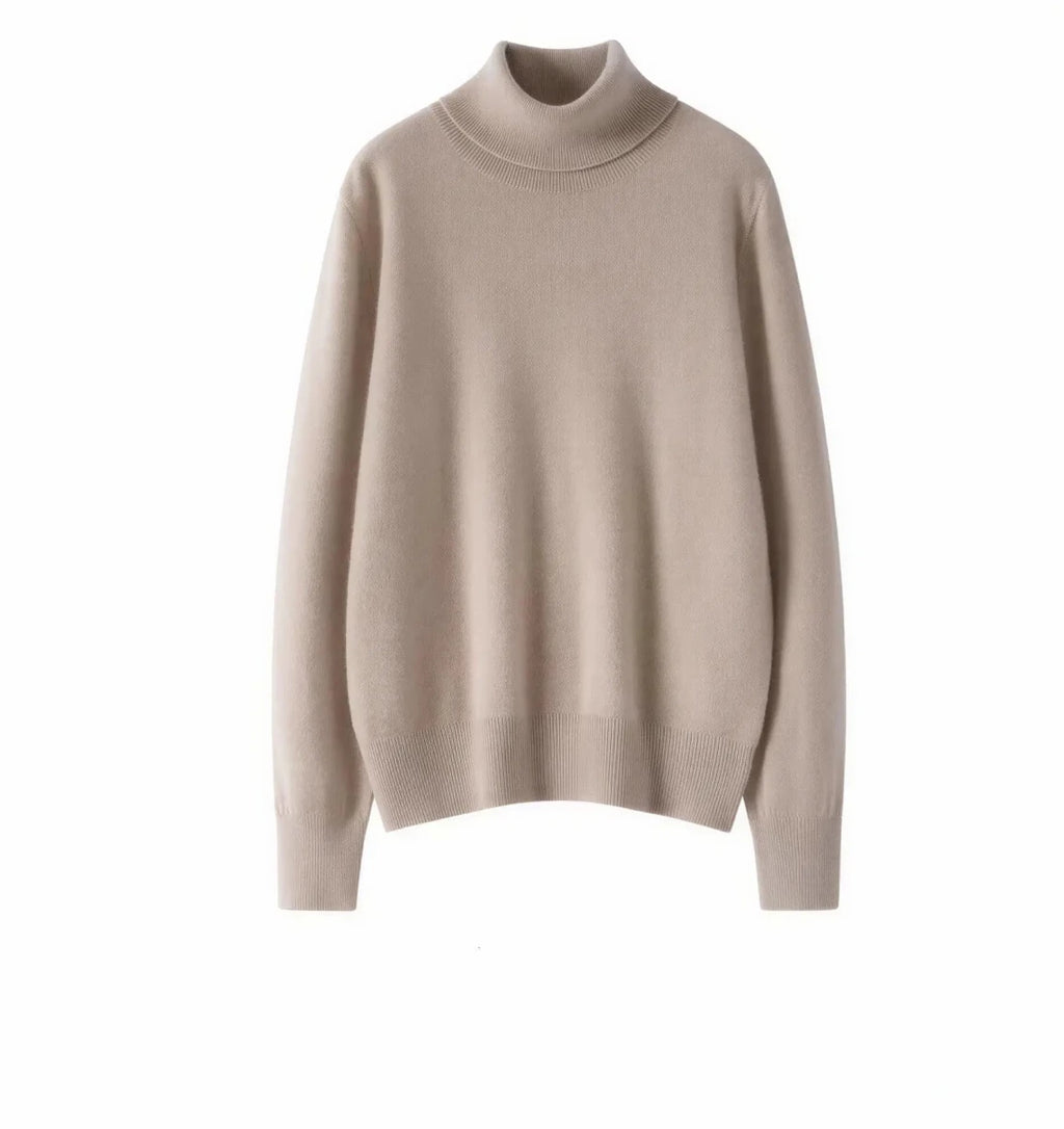 Women's 100% Cashmere Pullover Sweater with Turn-Down Collar 3XL Windia