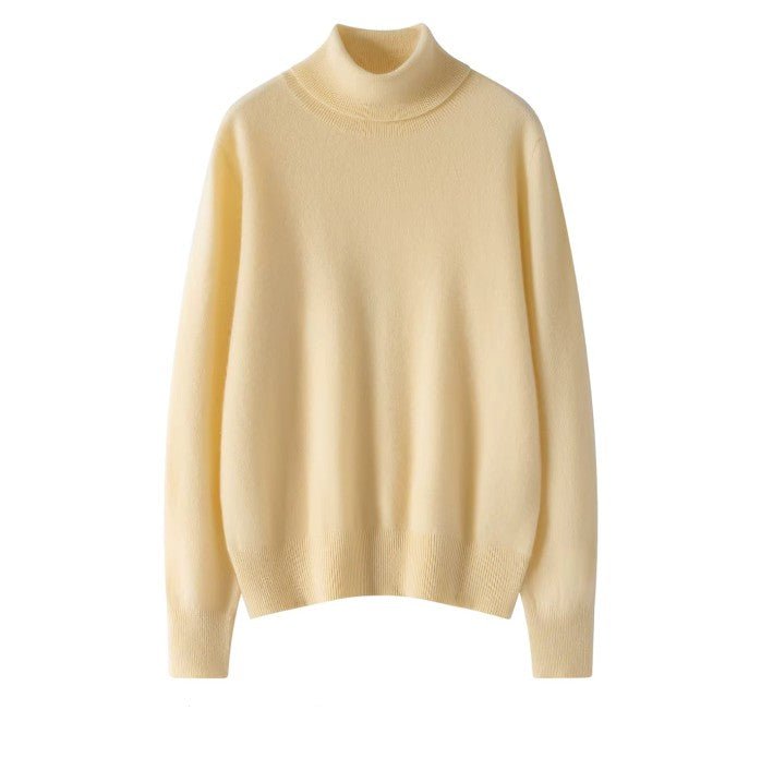 Women's 100% Cashmere Sweater | Luxuriously Soft Turn-Down Collar Pullover - Windia