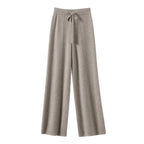 Women's 100% Wool Wide Leg Pants – High Waist Knit Trousers S Windia