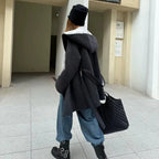 Women's Alpaca Wool Blouson Coat | Hooded Winter Coat M Windia