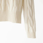 Women's Cashmere Knit Two-Piece Set | Cable Knit Sweater & Wide Leg Pants | Autumn Winter Loungewear S Windia