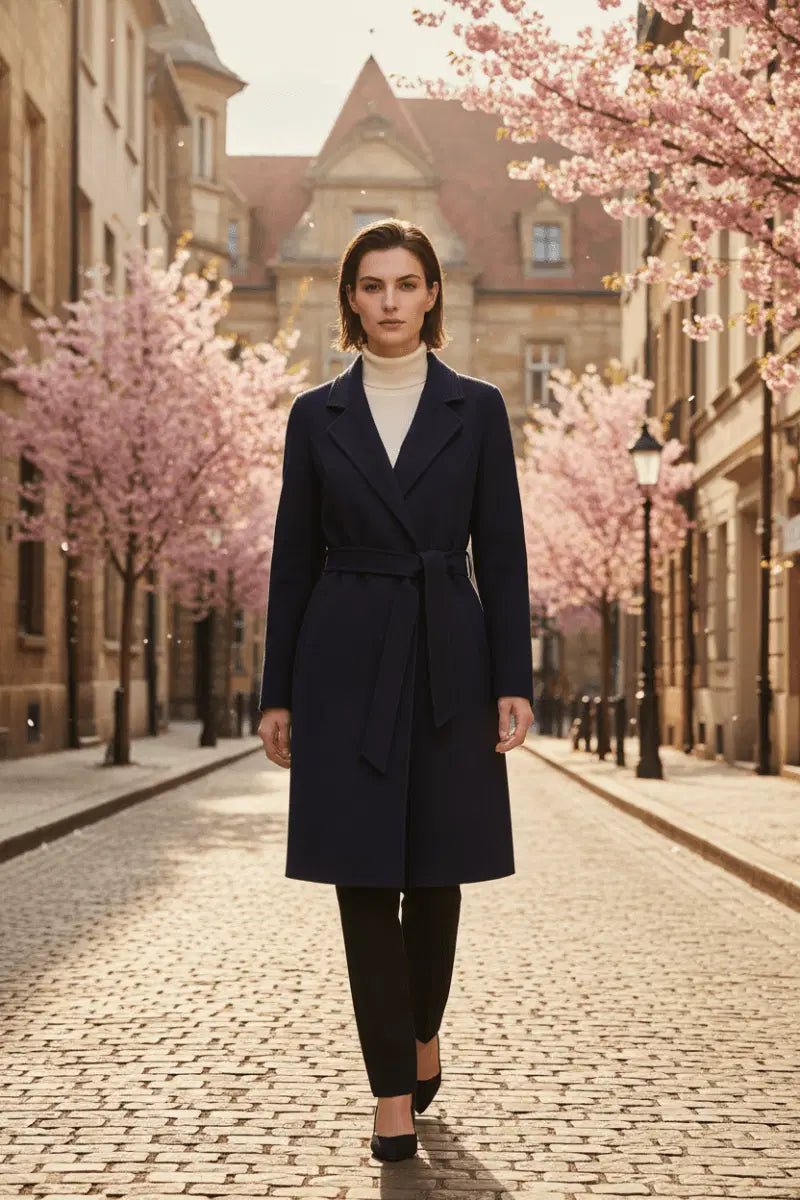 Women's Cashmere Wool Coat | Elegant Long Double-Sided Spring Coat S Windia