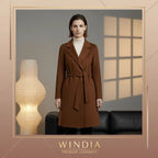 Women's Cashmere Wool Coat | Elegant Long Double-Sided Spring Coat S Windia