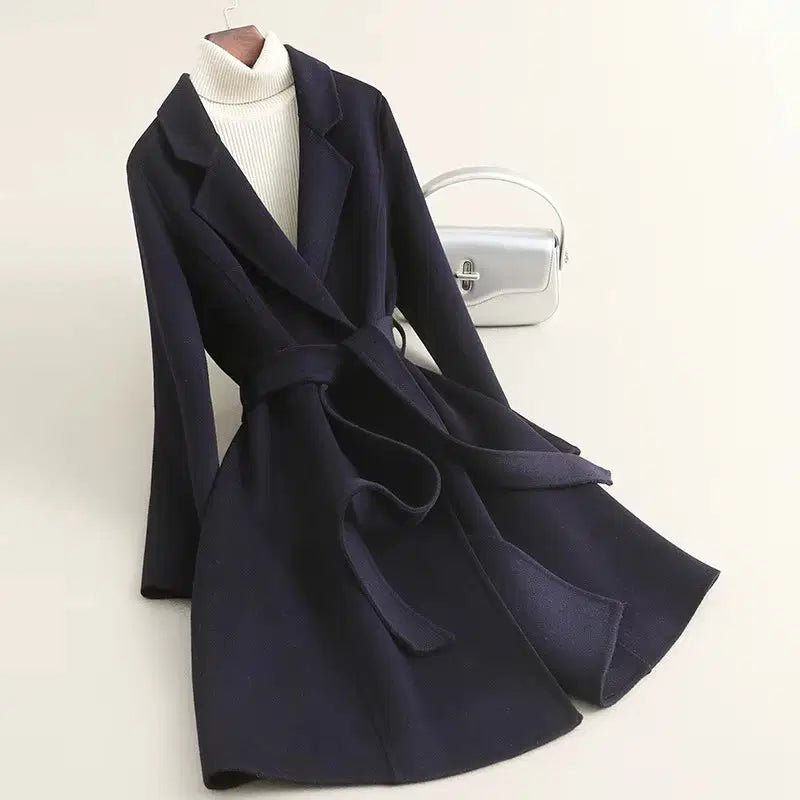 Women's Cashmere Wool Coat | Elegant Long Double-Sided Spring Coat S Windia