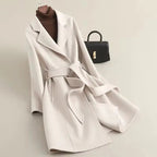 Women's Cashmere Wool Coat | Elegant Long Double-Sided Spring Coat S Windia