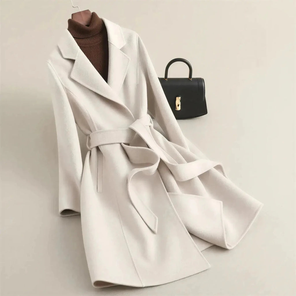 Women's Cashmere Wool Coat | Elegant Long Double-Sided Spring Coat S Windia