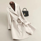 Women's Cashmere Wool Coat | Elegant Long Double-Sided Spring Coat S Windia