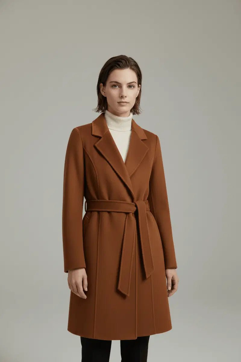Women's Cashmere Wool Coat | Elegant Long Double-Sided Spring Coat S Windia