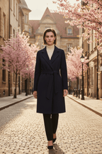 Women's Cashmere Wool Coat | Elegant Long Double-Sided Spring Coat - Windia