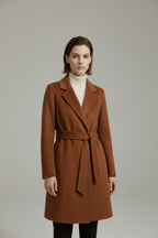 Women's Cashmere Wool Coat | Elegant Long Double-Sided Spring Coat - Windia