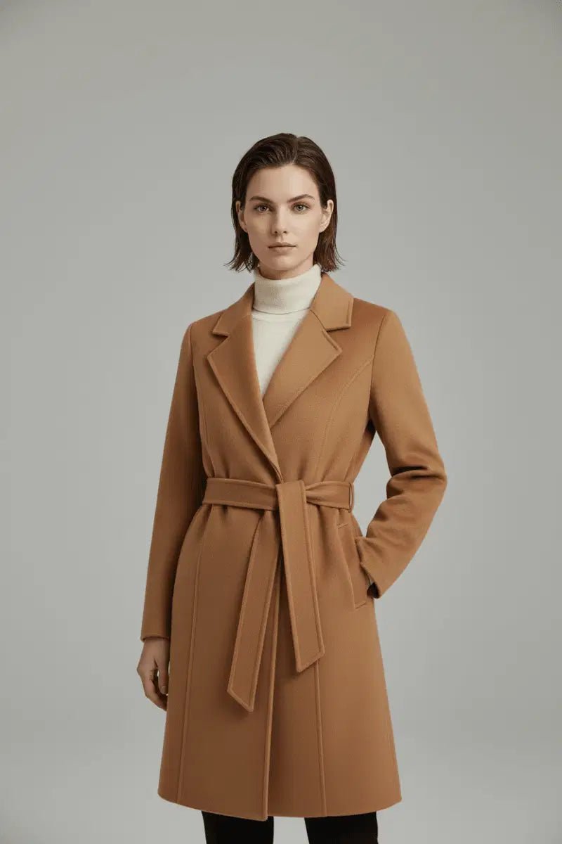 Women's Cashmere Wool Coat | Elegant Long Double-Sided Spring Coat S Windia