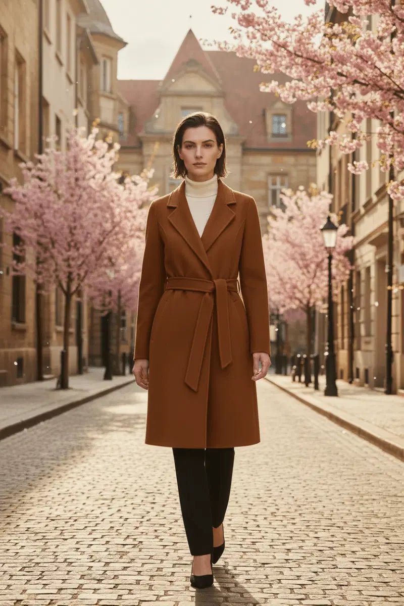 Women's Cashmere Wool Coat | Elegant Long Double-Sided Spring Coat S Windia