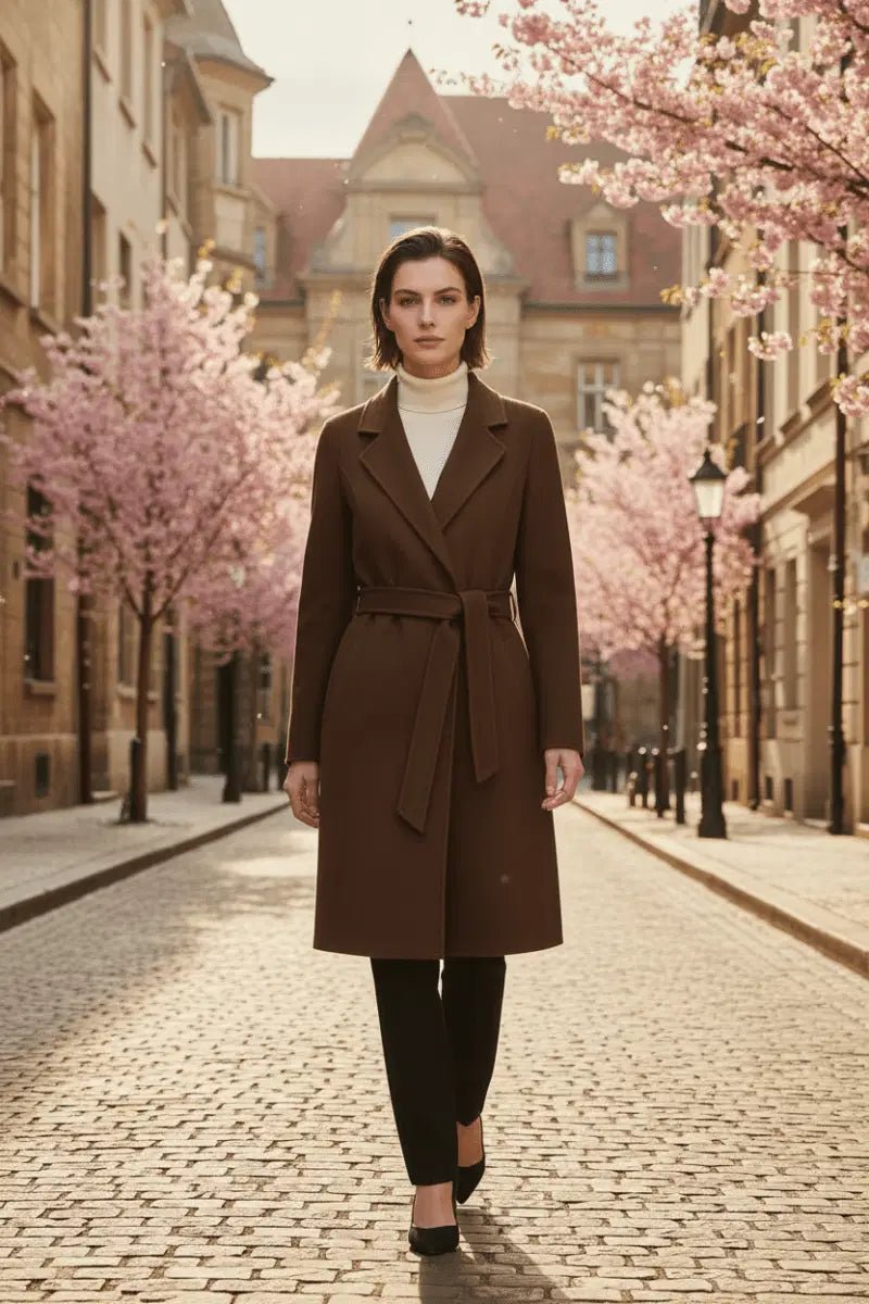 Women's Cashmere Wool Coat | Elegant Long Double-Sided Spring Coat S Windia
