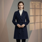 Women's Cashmere Wool Coat | Elegant Long Double-Sided Spring Coat - Windia