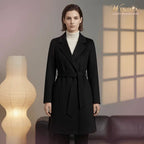 Women's Cashmere Wool Coat | Elegant Long Double-Sided Spring Coat S Windia