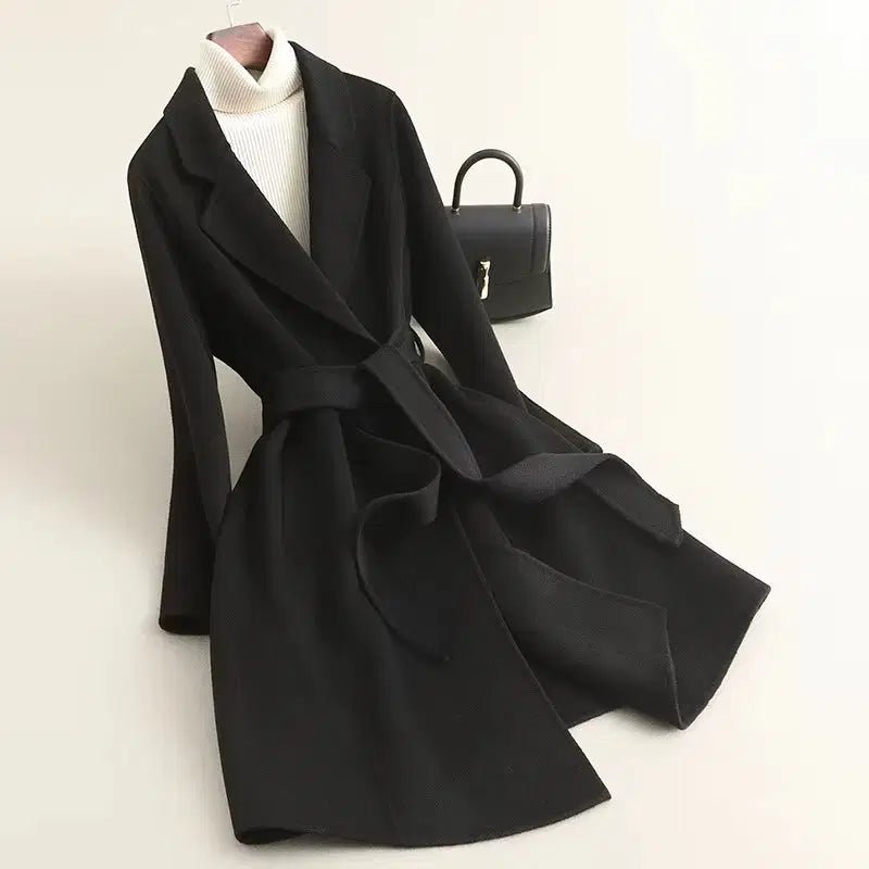 Women's Cashmere Wool Coat | Elegant Long Double-Sided Spring Coat S Windia