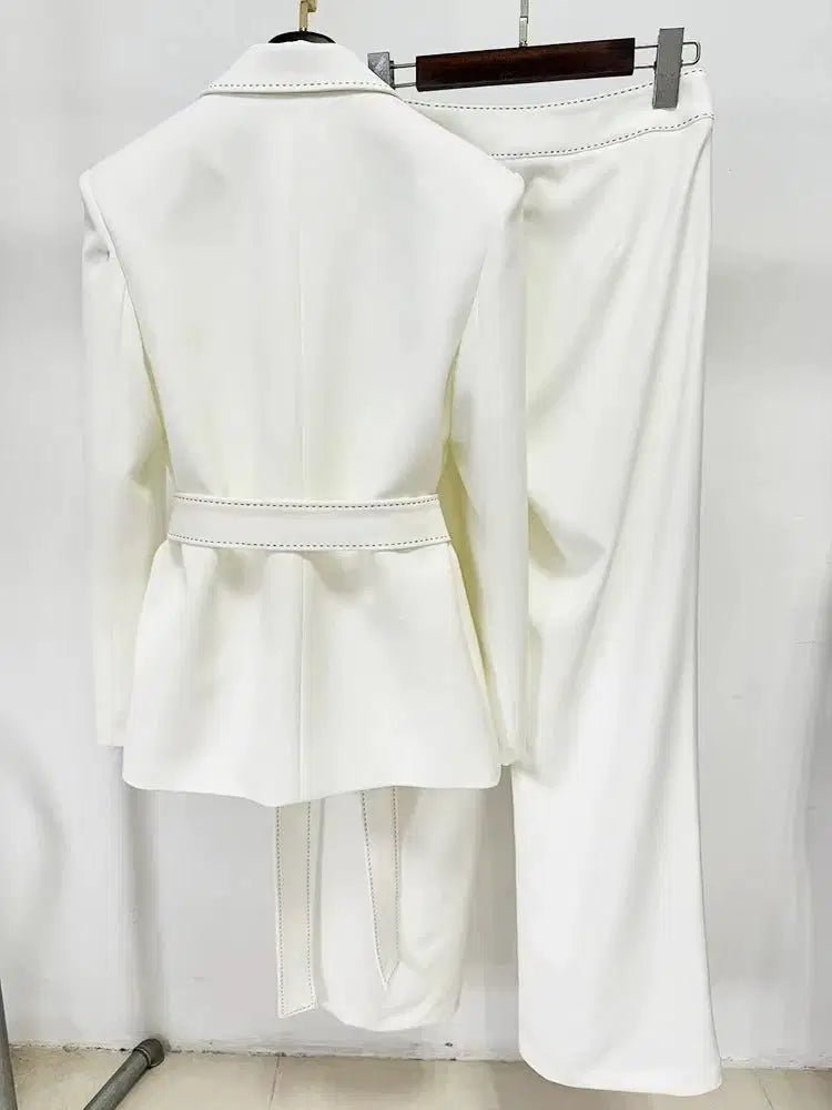 Women's Formal Blazer & Pants Set — Long Sleeve Office Suit S Windia