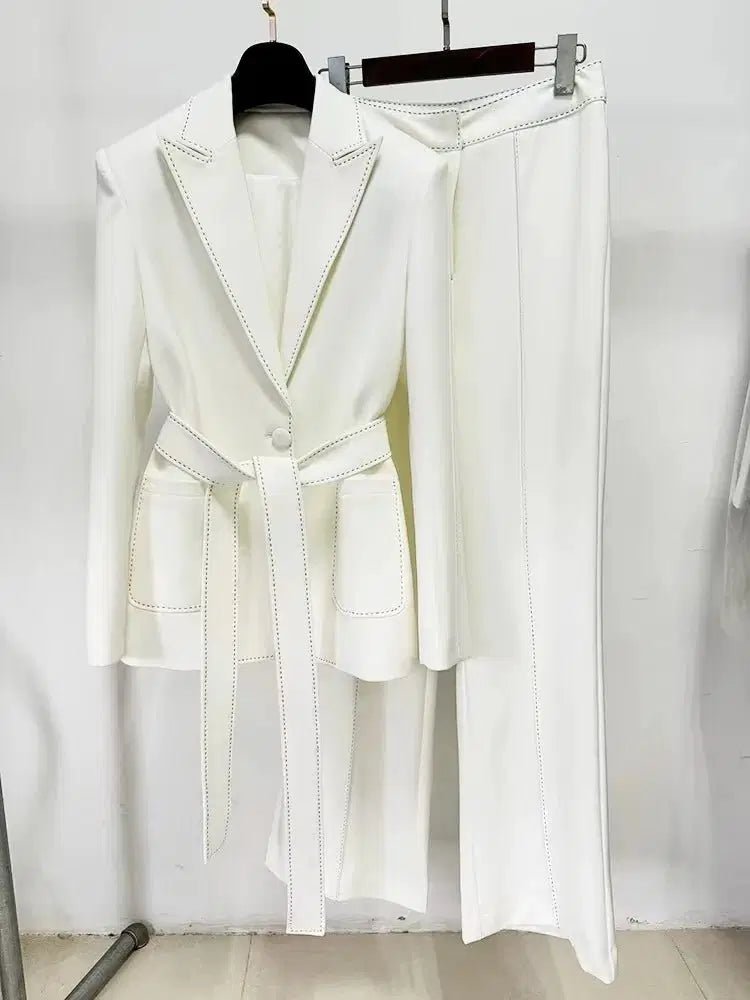 Women's Formal Blazer & Pants Set — Long Sleeve Office Suit S Windia