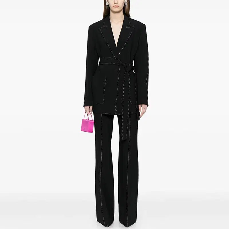 Women's Formal Blazer & Pants Set — Long Sleeve Office Suit S Windia