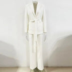 Women's Formal Blazer & Pants Set — Long Sleeve Office Suit S Windia