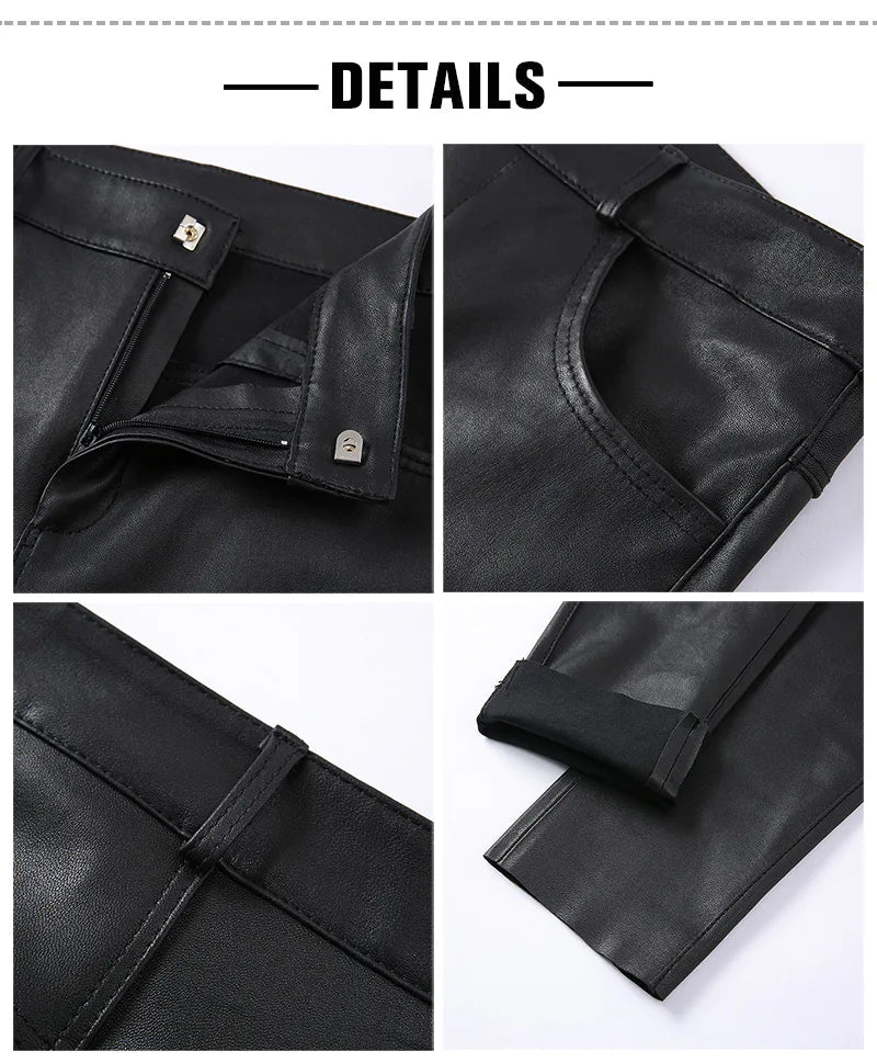 Women's Genuine Sheepskin Leather Motorcycle Pants - Windia