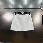 Women's Heavy Beaded Blazer & Straight Skirt Two-Piece Set White Windia
